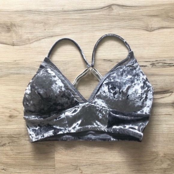 Aeropostale large Velvet Gray Bralette - Picture 1 of 5